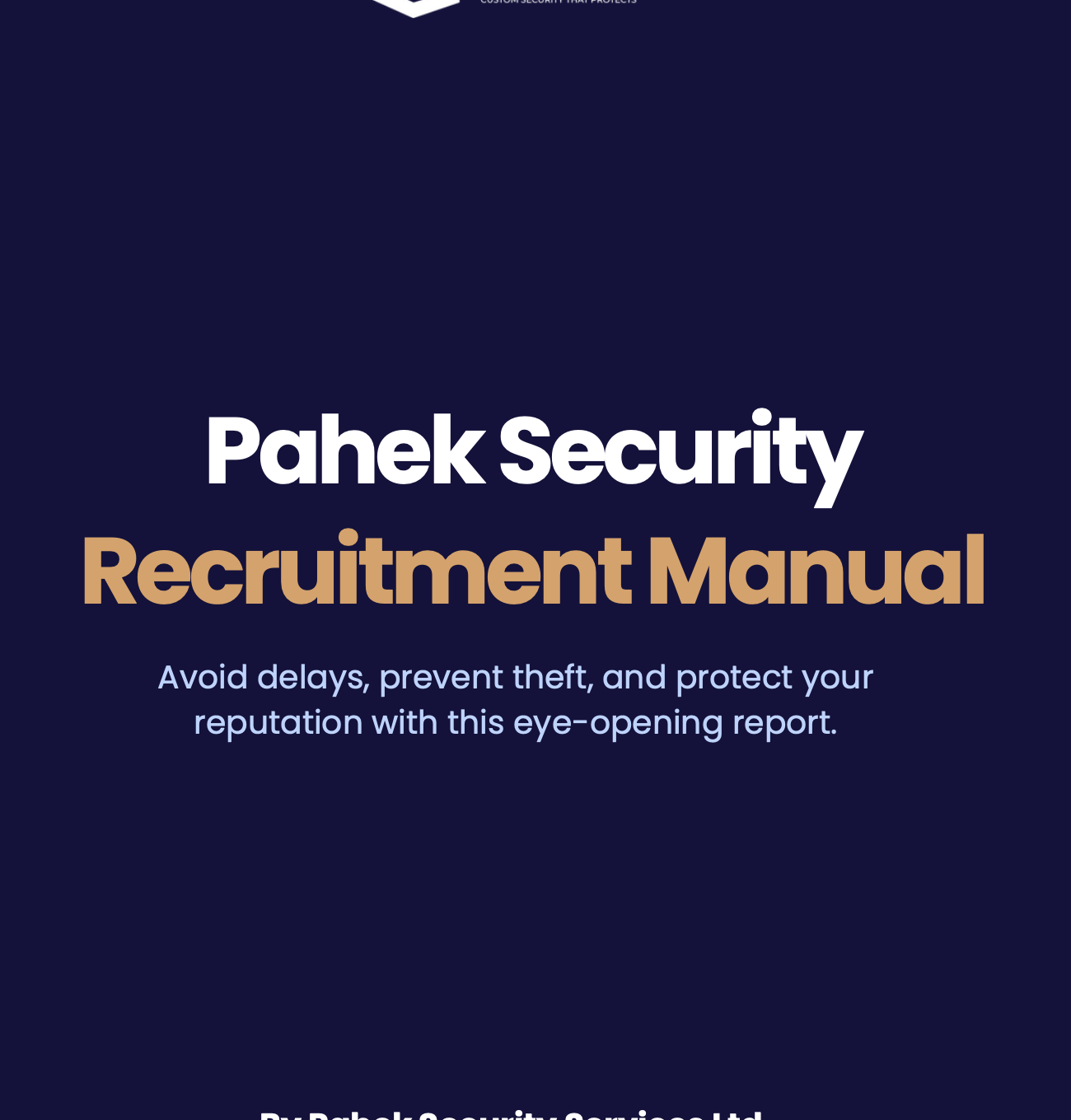 Pahek Security Recruitment Manual